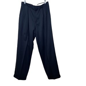 Perry Ellis Portfolio Navy Blue Pleated Dress Pants 36x32